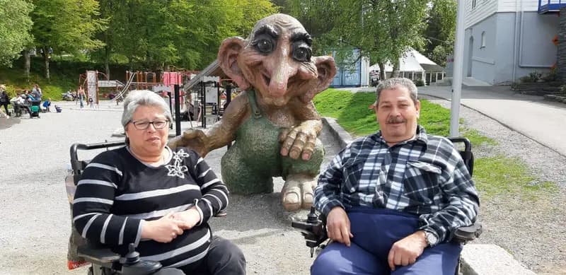 Noruega en silla de ruedas para personas con discapacidad