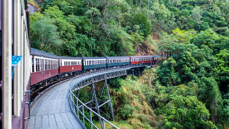 Imágen de un tren adaptado e histórico en Australia