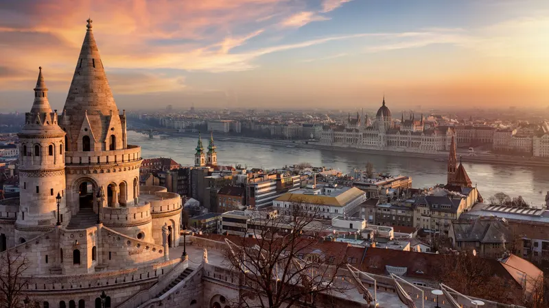 Foto aérea de Budapest desde el Mirador de los Pescadores
